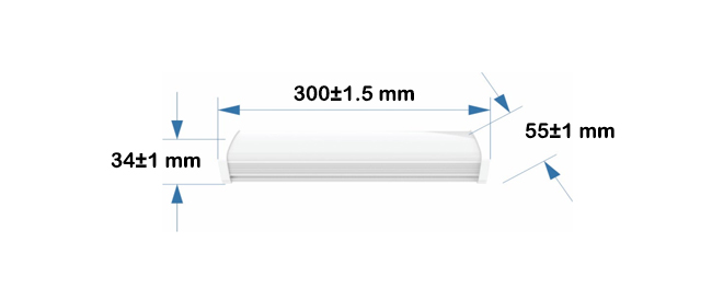 تصویر ابعادی چراغ الایدی LED (خطی) پارس شهاب تصویر ابعادی چراغ الایدی LED (خطی) پارس شهاب